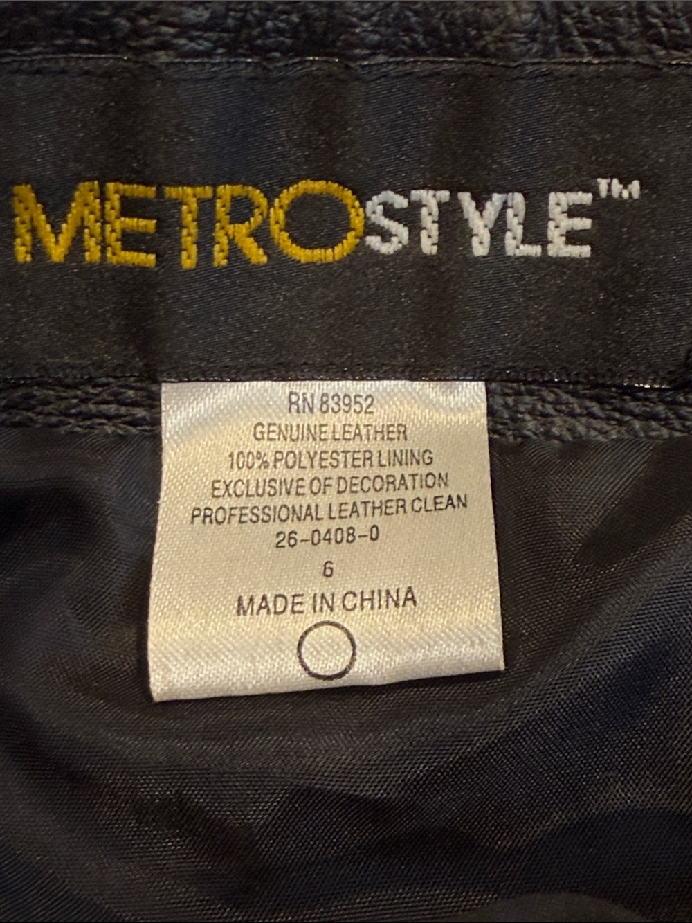 3009104 MetroStyle Genuine Leather Colorblock Patchwork Pencil Skirt SZ 6 Y2K - Picture 4 of 7